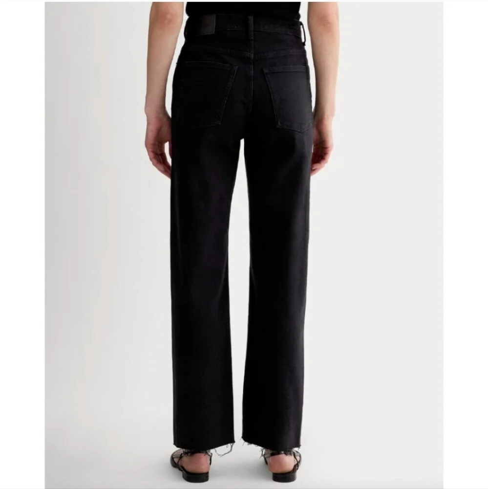 NWOT Everlane Coal Black Way High Straight Leg Denim Jeans In 27 Regular - Picture 4 of 10